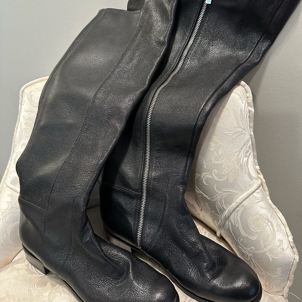 Michael Kors Black Knee Boots Sleek Leather Design